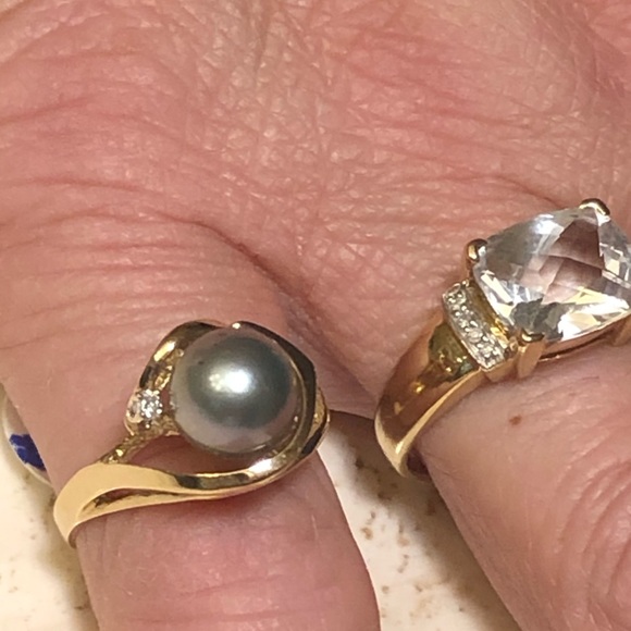 14 kt white gold , white sapphires & “Montana “rng - Picture 15 of 16
